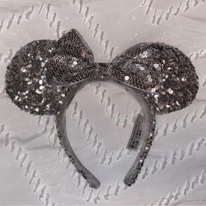 Silver sequin Minnie ears